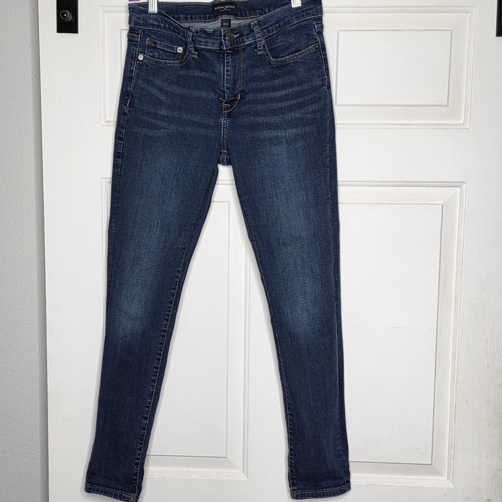 Banana Republic Skinny Fit Jeans Womens Size 28/6 Blue Medium Wash Stretch 28x26